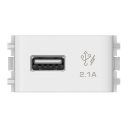 Ảnh của Hạt Ổ Cắm USB 1Port 2.1A Size S Màu Trắng