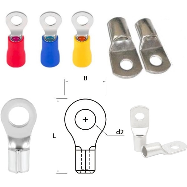 Ảnh của Đầu Cosse Đồng Lỗ ốc Ø12, cáp 185mm2